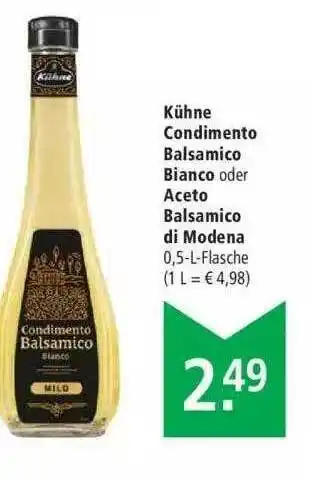 Marktkauf Kühne Condimento Balsamico Bianco Oder Aceto Balsamico Di Modena Angebot