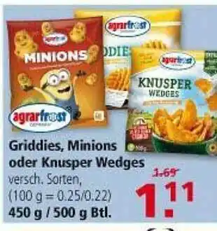 Multi Markt Agrarfrost Griddies, Minions Oder Knusper Wedges Angebot