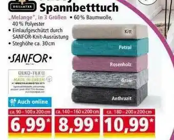 Norma Dreamtex Spannbetttuch Angebot