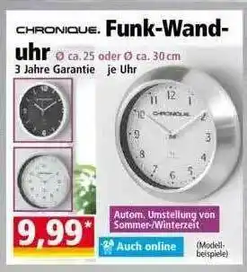 Norma Chronique Funk-wanduhr Angebot