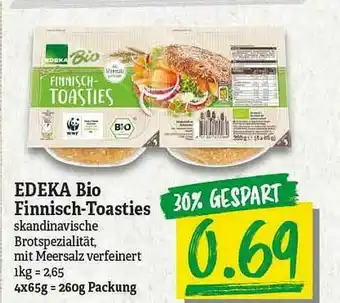 NP Discount Edeka Bio Finnish-toasties Angebot