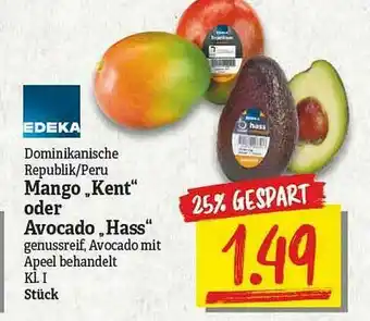 NP Discount Edeka Mango .„kent Oder Avocado.hass” Angebot