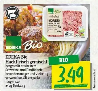 NP Discount Edeka Bio Hackfleisch Gemischt Angebot