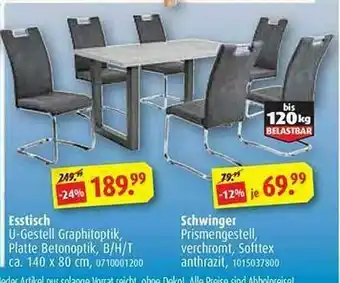 ROLLER Esstisch, Schwinger Angebot