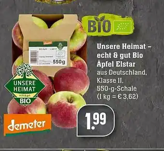 Scheck-in-Center Unsere Heimat Bio äpfel Elstar Demeter Angebot