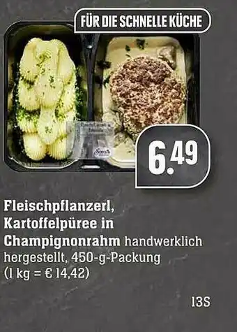 Scheck-in-Center Fleischpflanzerl, Kartoffelpüree In Champignonrahm Angebot