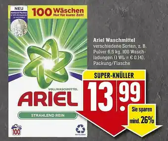 Scheck-in-Center Ariel Waschmittel Angebot