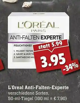 Scheck-in-Center L'oreal Anti-falten-experte Angebot