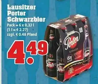 trinkgut Lausitzer Porter Schwarzbier Angebot