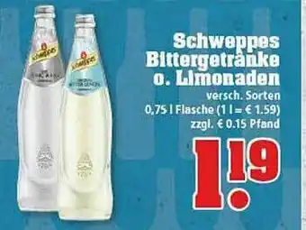 trinkgut Schweppes Bittergetränke Oder Limonaden Angebot