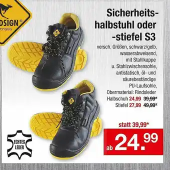 Zimmermann Sicherheits Halbstuhl Oder Stiefel S3 Angebot