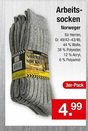 Zimmermann Arbeitssocken Norweger Angebot