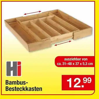 Zimmermann Bambus Besteckkasten Angebot