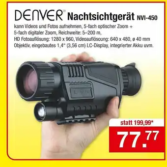 Zimmermann Denver Nachtsichtgerät NVI-450 Angebot