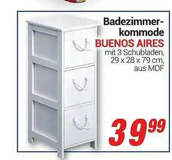 CENTERSHOP Badezimmer Kommode Buenos Aires Angebot