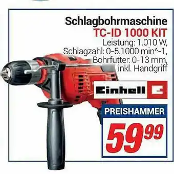 CENTERSHOP Schlagbohrmaschine Tc-id 1000 Kit Angebot