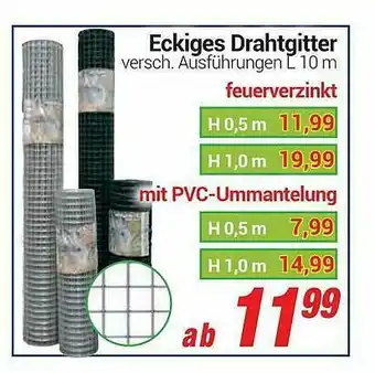 CENTERSHOP Eckiges Drahtgitter Angebot