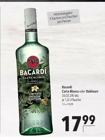 CITTI Markt Bacardi Carta Blanca Oder Oakheart Angebot