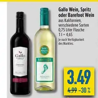 diska Gallo Wein, Spritz Oder Barefoot Wein Angebot