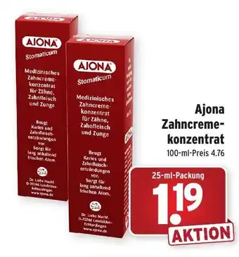 Wasgau Ajona Zahncremekonzentrat 25ml Angebot