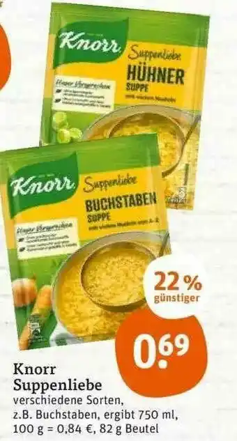 tegut Knorr Suppenliebe Verschiedene Sorten Angebot