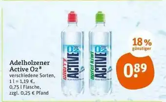 tegut Adelholzener Active O2 Verschiedene Sorten Angebot