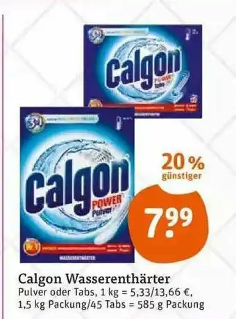 tegut Calgon Wasserenthärter Pulver Oder Tabs Angebot