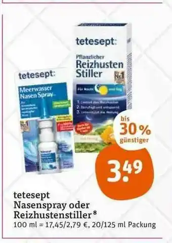 tegut Tetesept Nasenspray Oder Reizhustenstiller Angebot