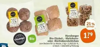 tegut Herzberger- Bio-dinkel- -mehrkorn- Oder -kürbiskernbrötchen Angebot