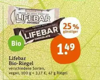 tegut Lifebar Bio-riegel Verschiedene Sorten Angebot