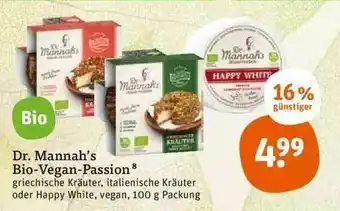 tegut Dr. Mannah's Bio-vegan-passion Angebot