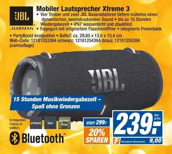 HEM Expert JBL Mobiler Lautsprecher Xtreme 3 Angebot