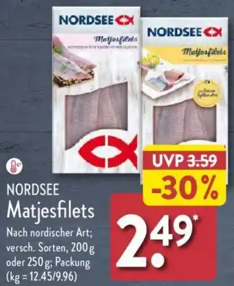 Aldi Nord NORDSEE Matjesfilets 200 g oder 250 g Angebot