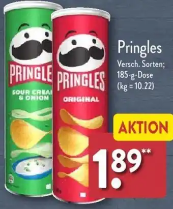 Aldi Nord Pringles 185 g Dose Angebot