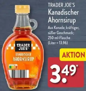 Aldi Nord TRADER JOE'S Kanadischer Ahornsirup 250 ml Flasche Angebot