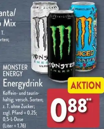 Aldi Nord MONSTER ENERGY Energydrink 0,5 L Dose Angebot