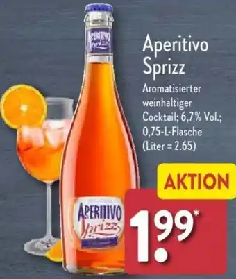 Aldi Nord Aperitivo Sprizz 0,75 L Flasche Angebot