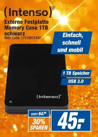 HEM Expert Intenso Externe Festplatte Memory Case 1TB schwarz Angebot