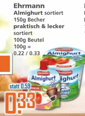 Klaas und Kock Ehrmann Almighurt 150g Becher Angebot