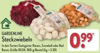 Aldi Nord GARDENLINE Steckzwiebeln 300 g Beutel Angebot