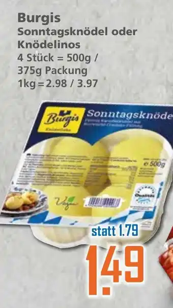 Klaas und Kock Burgis Sonntagsknödel oder Knödelinos  500/375g Angebot