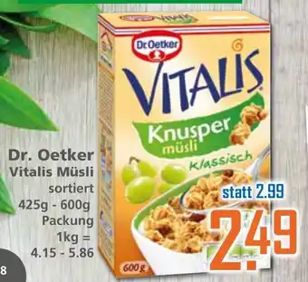 Klaas und Kock Dr. Oetker Vitalis Müsli 425-600g Angebot