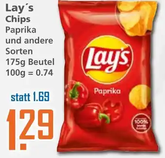 Klaas und Kock Lay's Chips Paprika 175g Beutel Angebot