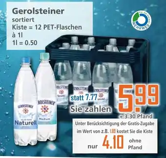 Klaas und Kock Gerolsteiner 12x1L Angebot