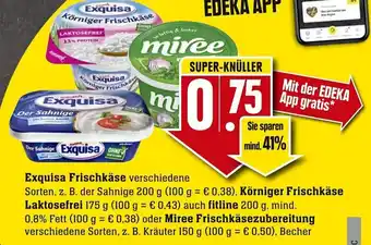 Edeka Neukauf Exquisa Frischkäse 200g Angebot