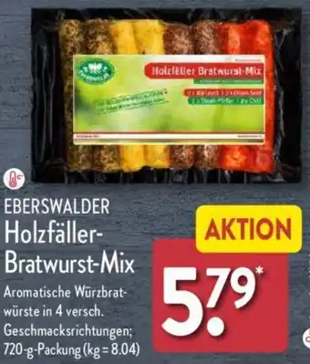 Aldi Nord EBERSWALDER Holzfäller Bratwurst-Mix 720 g Packung Angebot