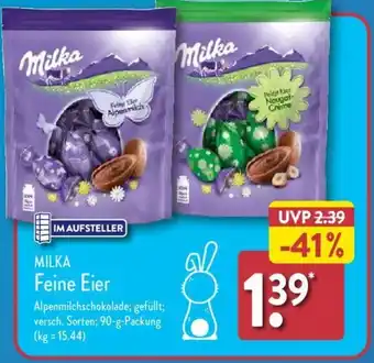 Aldi Nord MILKA Feine Eier 90 g Packung Angebot