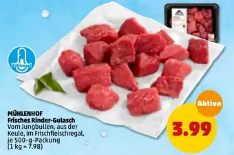 PENNY Mühlenhof Frisches Rinder Gulasch 500g Angebot