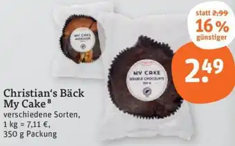 tegut Christian's Bäck My Cake 350 g Packung Angebot