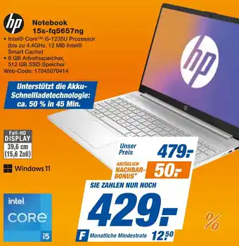 expert Techno Land hp Notebook 15s-fq5657ng Angebot